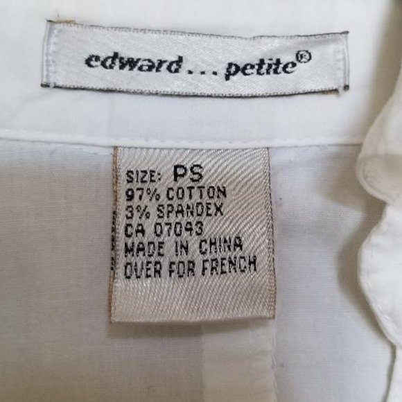 WHITE COLLARED SHIRT - WOMEN (Small Size; Petite) - Picture 3 of 3